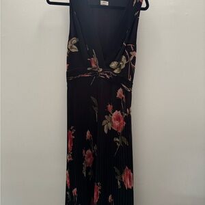 Wilfred Floral Black and Pink Women's Dress
